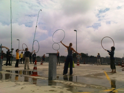 Hoola Hoop on the Roof